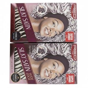 Silky Satin Wide Edge Hair Wrap - Black